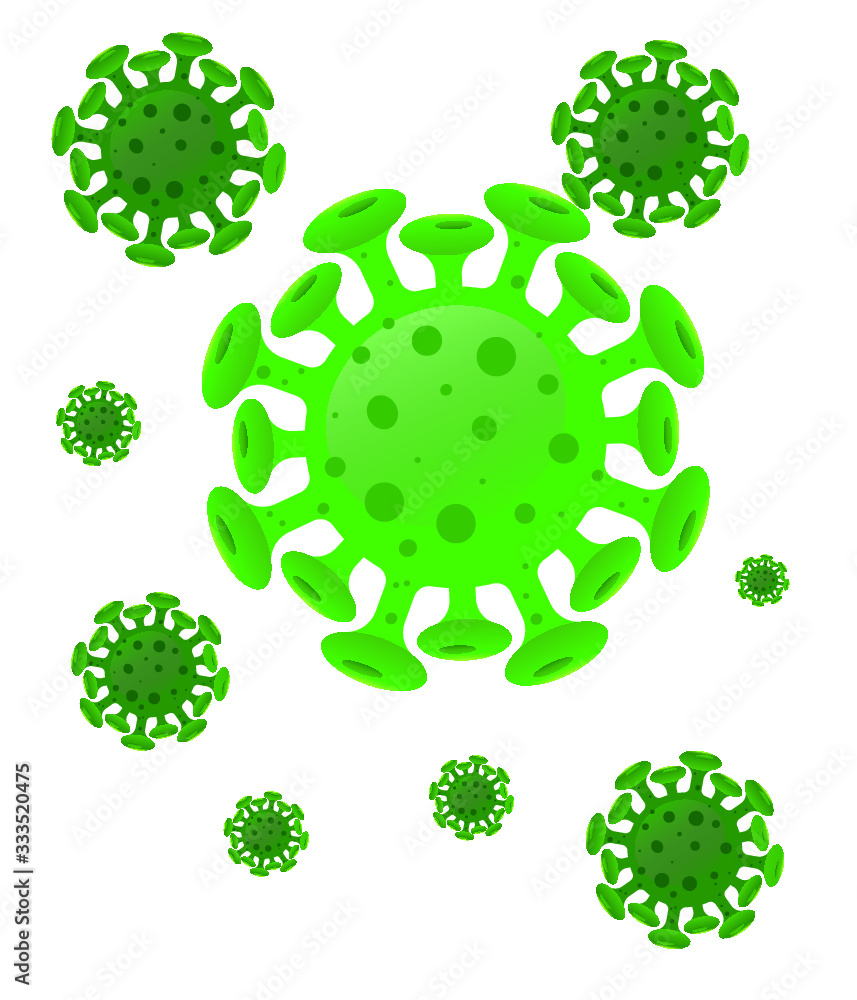 Coronavirus 2019-nCov novel coronavirus concept resposible for asian flu outbreak and coronaviruses influenza as dangerous flu strain cases as a pandemic. Microscope virus close up