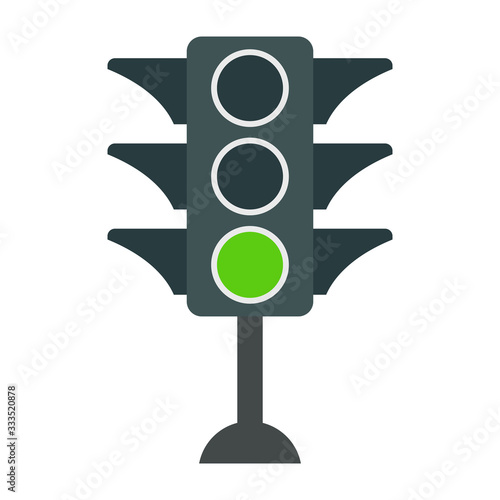Traffic light vector illustration with white background