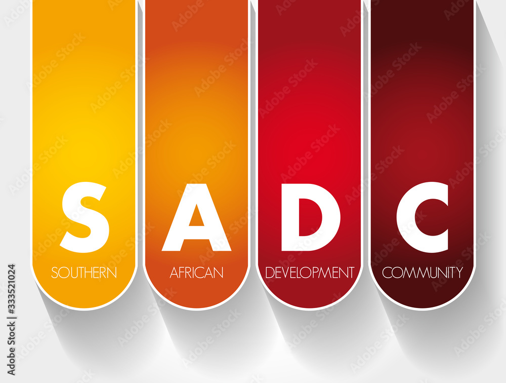 SADC - Southern African Development Community acronym, business concept background SADC - Southern African Development Community acronym, business concept background