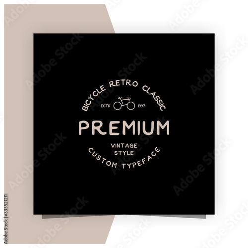 Bicycle Premium Emblem Logo Design Inspiration Vector Stock - Premium Vector