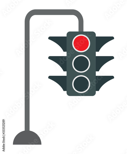Traffic light vector illustration with white background