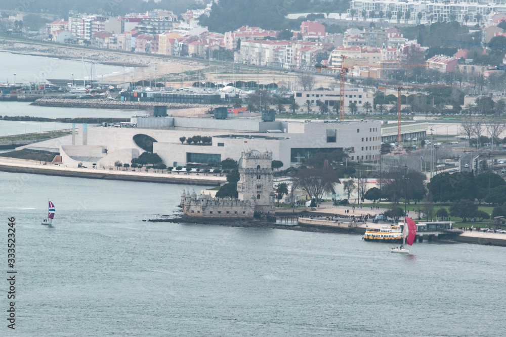 View of Tower of Belem, Lisbon, Portugal