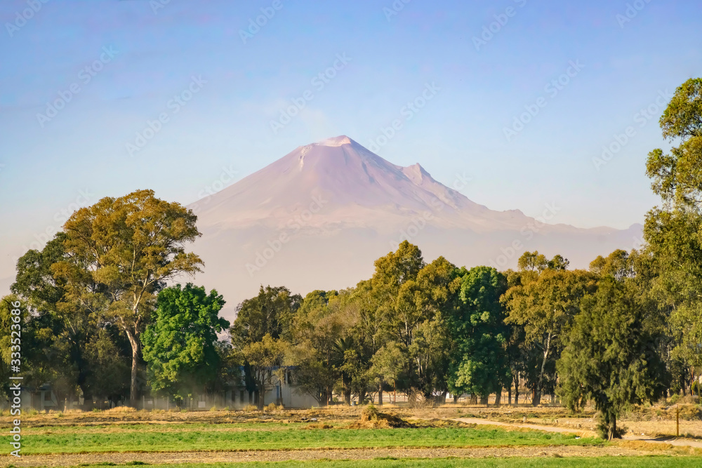 The beautiful Popocatepetl Mountain