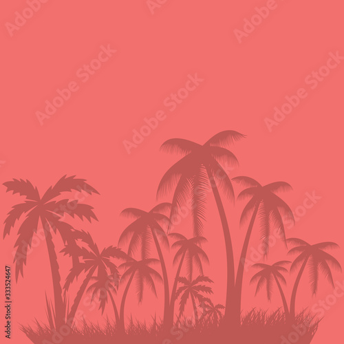 Abstract summer palm tree background.vector © skiny25