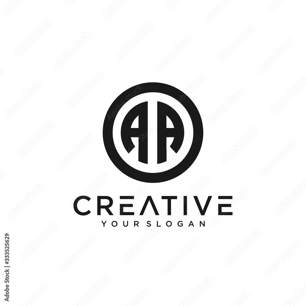 initial letter AA logo vector concept initial letter AA logo vector concept
