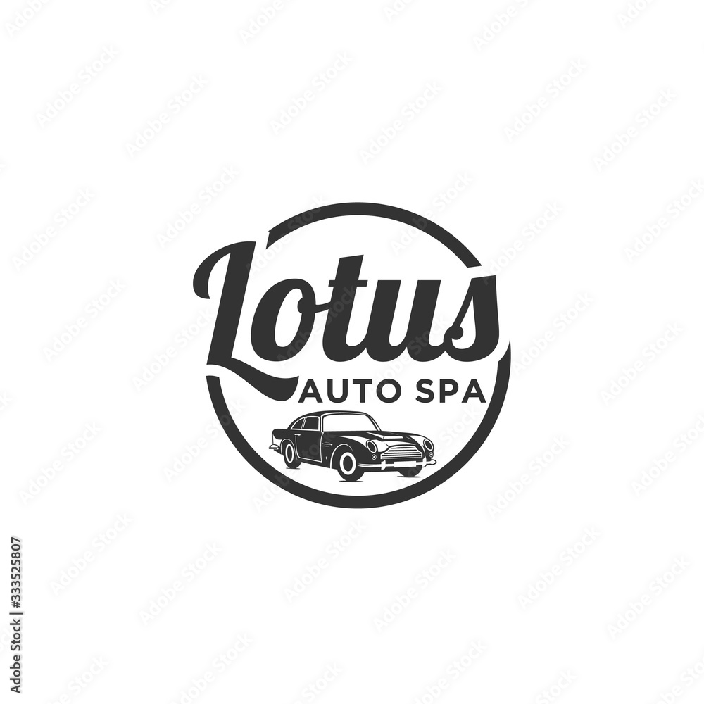 Lotus auto spa cars logo simple, illustration Lotus auto spa cars logo simple, illustration
