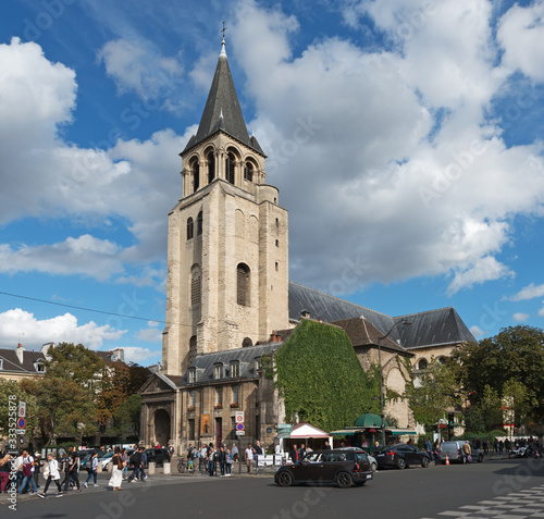 Church in Abbey of Saint-Germain-des-Pres, Paris, France September 2019
