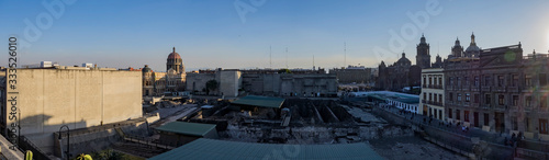 Obraz na płótnie High angle view of the historical museum - Ex Teresa Arte Actual and cityscape