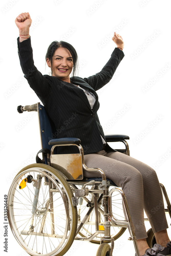 Successful businesswoman in wheelchair Successful businesswoman in wheelchair
