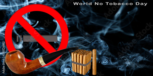 Día mundial sin tabaco. Día internacional según las resoluciones que conmemoran las Naciones Unidas. photo