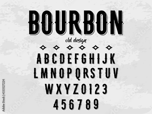 Alphabet font.Typeface.Script.Shadow Effect.Handcrafted handwritten vector label design old style.vintage Hand Drawn.Retro Typography.Vector Illustration