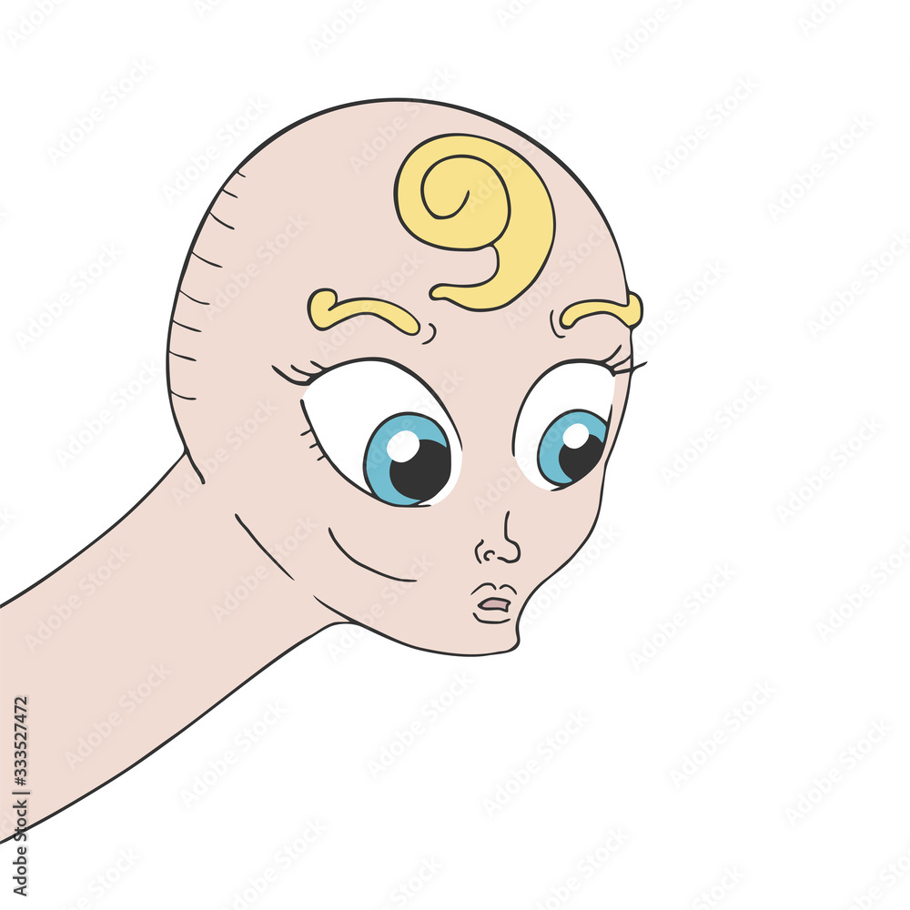 Design of funny face looking Design of funny face looking