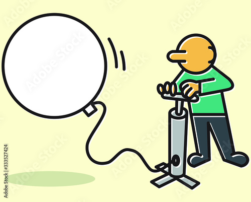 inflate balloon with air pump