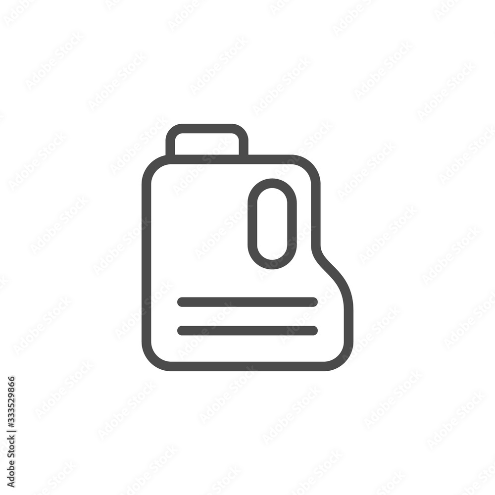 Canister line outline icon and oil container Canister line outline icon and oil container