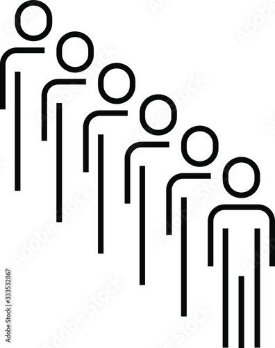 Long Queue icon , vecto illustration