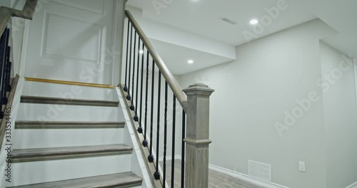 Luxury basement in North America. Renovation