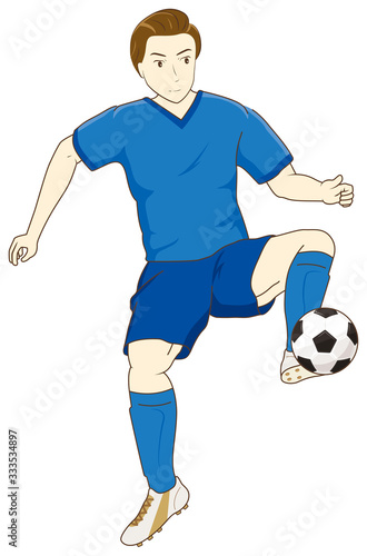 サッカーをする男性03