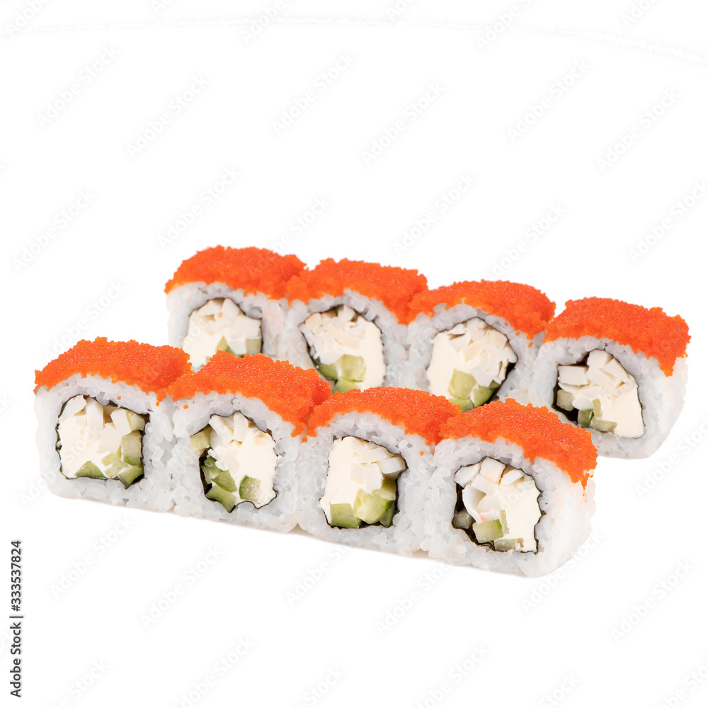  tasty rolls for restaurant menu on a white background1