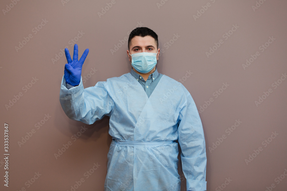 Covid-19 virus doctor wearing surgical mask to protect against Coronavirus virus and pandemic Covid-19 virus doctor wearing surgical mask to protect against Coronavirus virus and pandemic