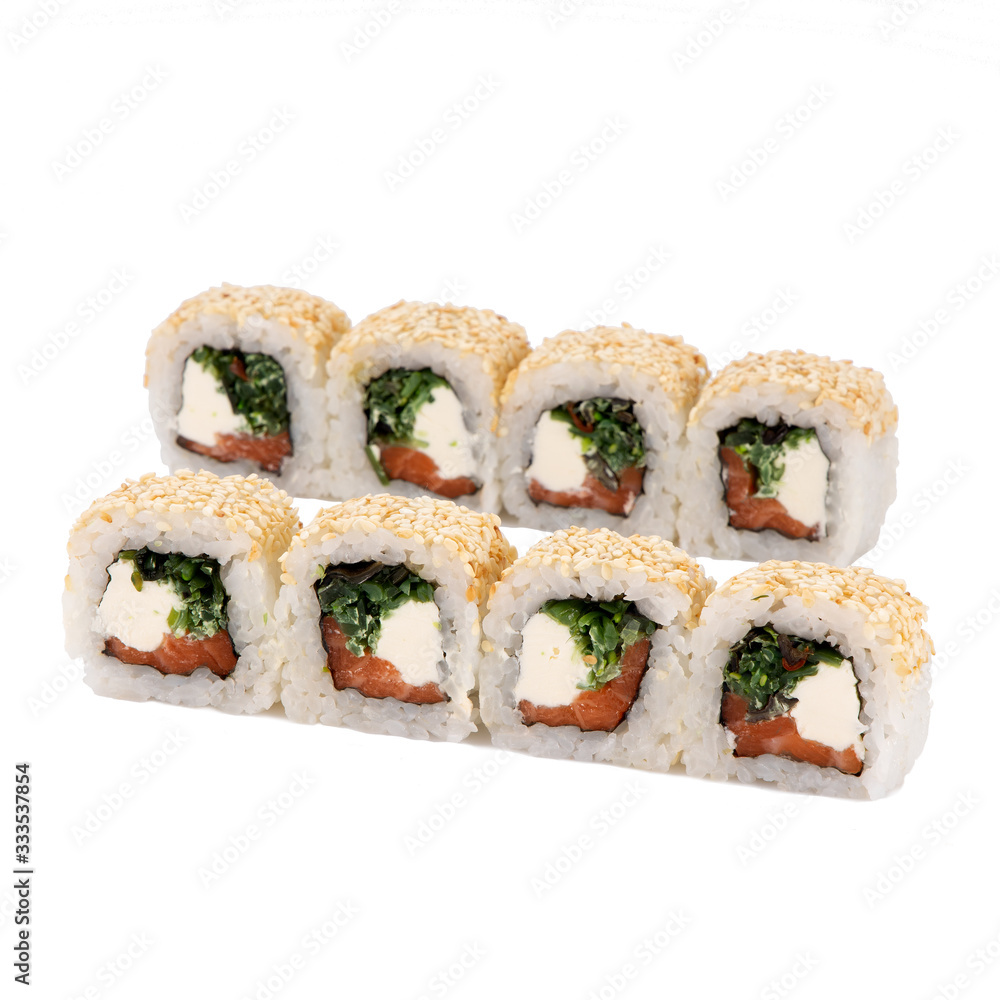  tasty rolls for restaurant menu on a white background2