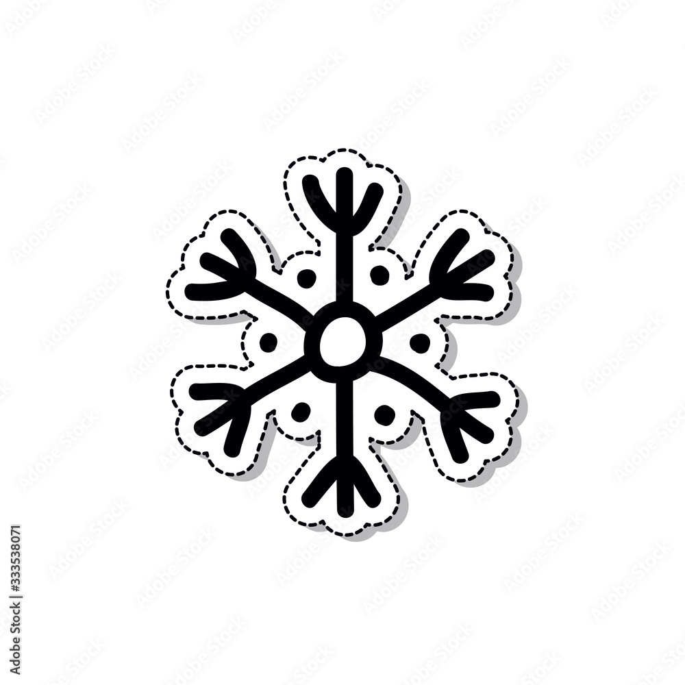 snowflake doodle icon, vector illustration snowflake doodle icon, vector illustration