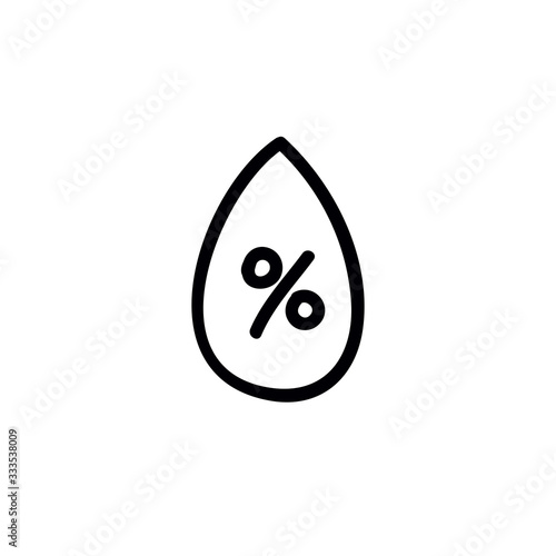 air humidity doodle icon, vector illustration