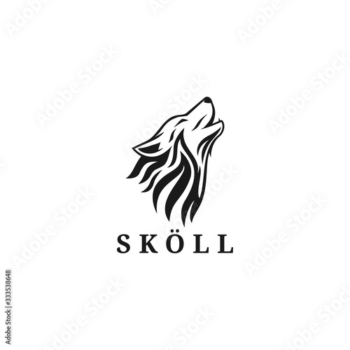 wolf logo vector silhouette