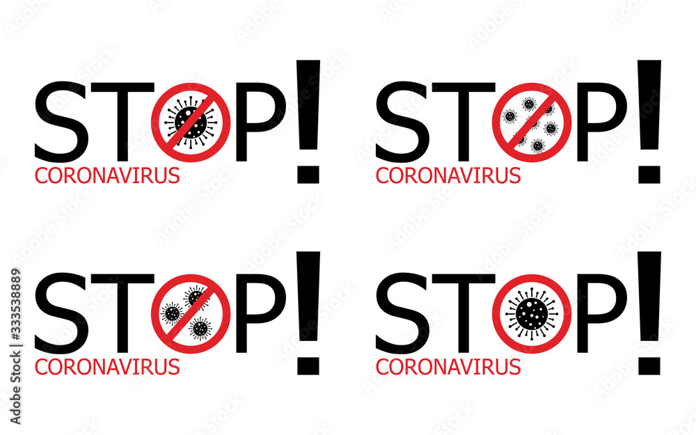 Coronavirus Covid-19 . Symbol of the fight against coronovirus. Stop virus sign. Coronovirus infection emblem flat vector illustration. Coronavirus Covid-19 . Symbol of the fight against coronovirus. Stop virus sign. Coronovirus infection emblem flat vector illustration.
