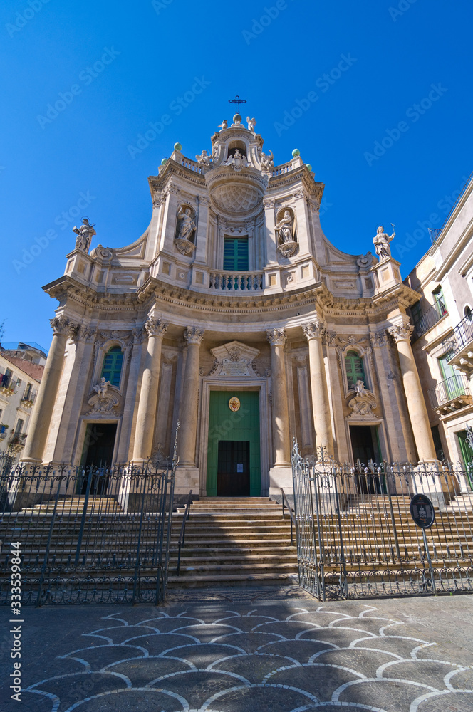 Fototapeta premium Catania, chiesa Collegiata