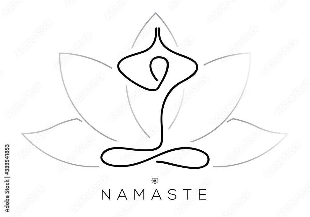 Obraz premium Abstract icon of meditation and yoga