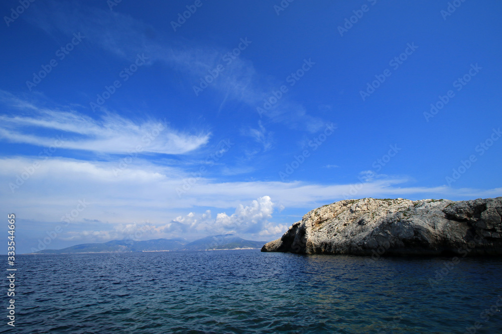 Coastline of Bisevo island, Croatia