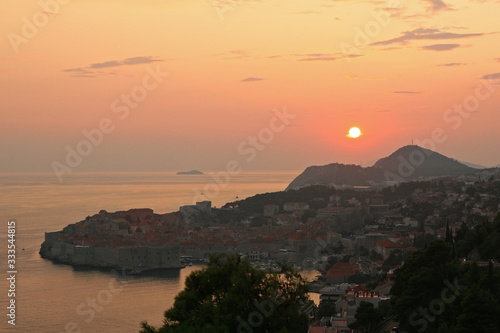 Panorama of Old Town of Dubrovnik in Croatia © bayazed