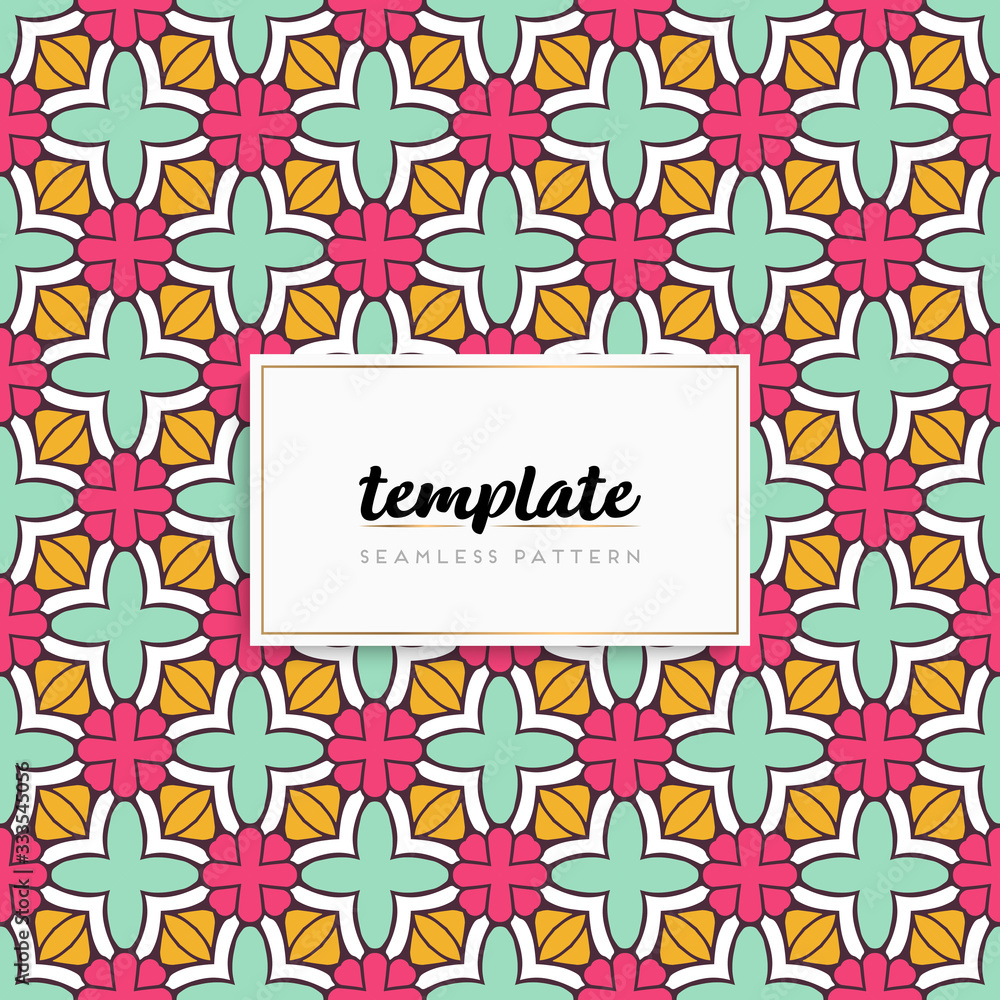 Fototapeta premium Background mandala seamless pattern vector