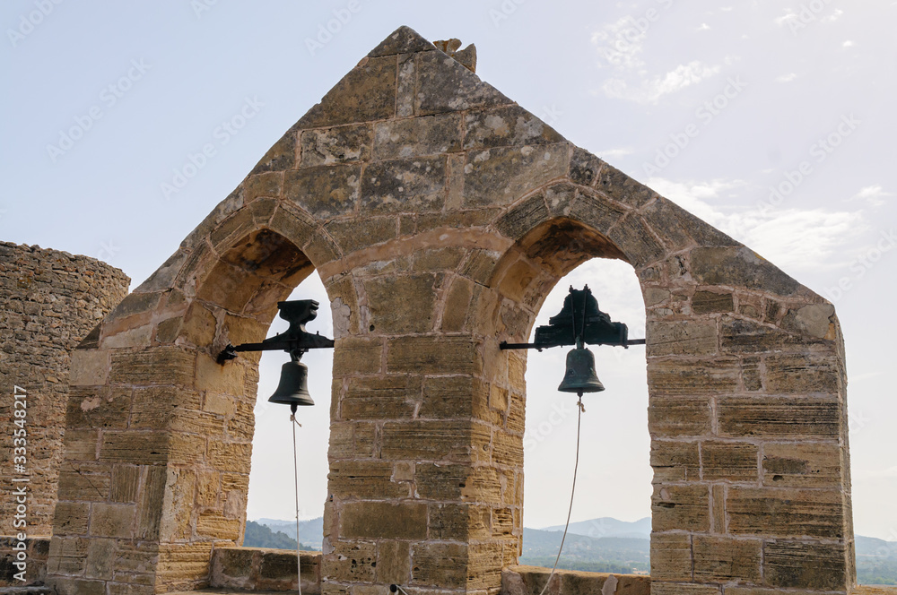 Belltower above the church at Capdepera Castle, Mallorca/Majorca