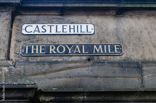 Signs for Castlehill, Royal Mile, Edinburgh.