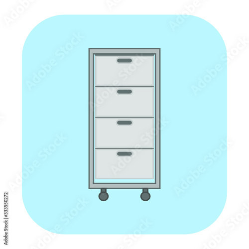 cloth wardrobe on white background