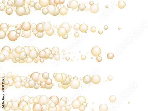 Champagne bubbles vector background illustration.
