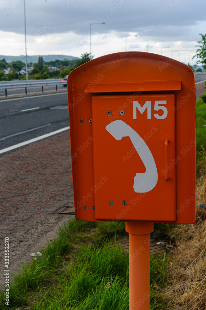 Motorway emergency telephone box Motorway emergency telephone box