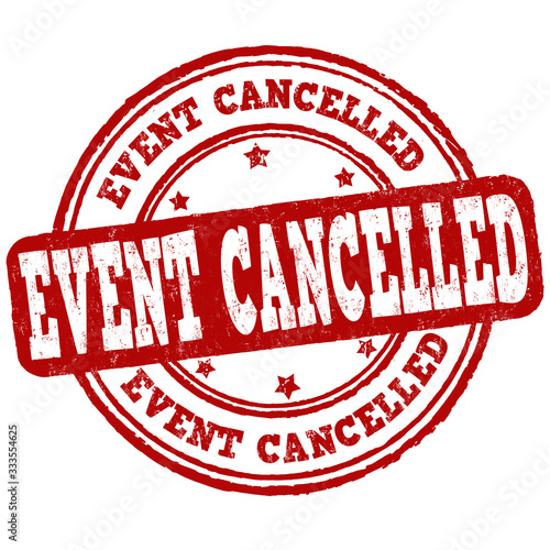 Event cancelled stamp