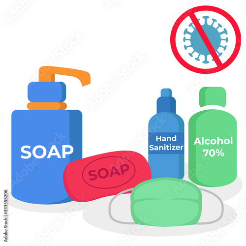 Virus Prevention Equipment Vector Set