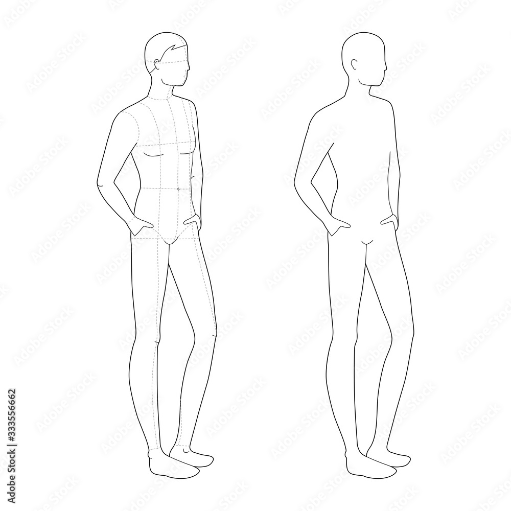 Fashion template of relaxing stand men. Fashion template of relaxing stand men.