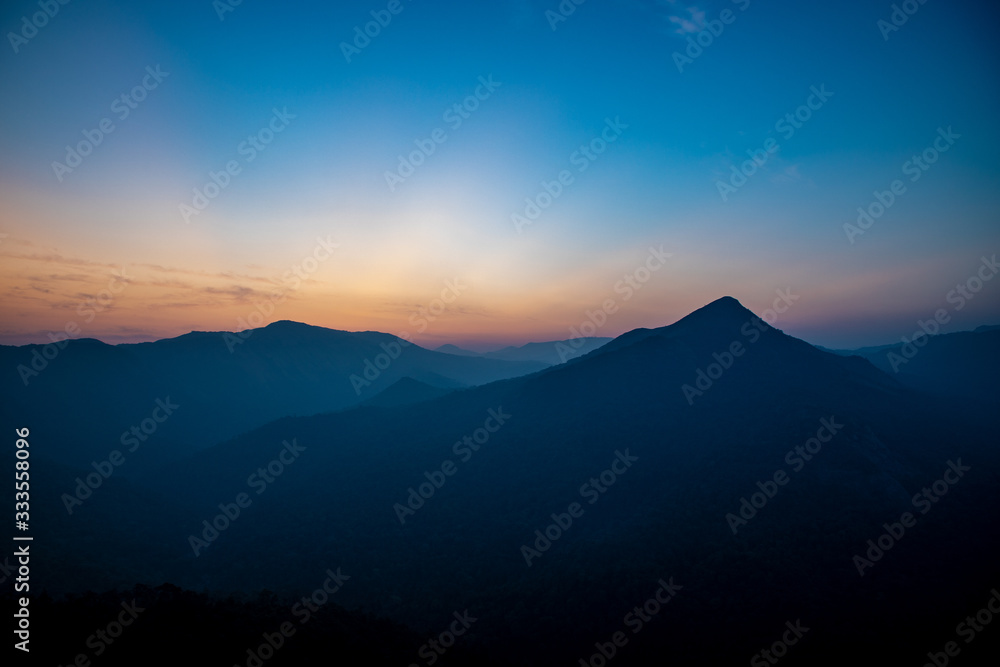 sunrise in the mountains - Bisle ghat view point, KA India