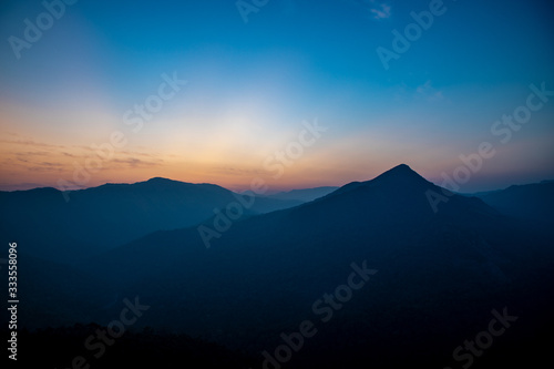 sunrise in the mountains - Bisle ghat view point  KA India