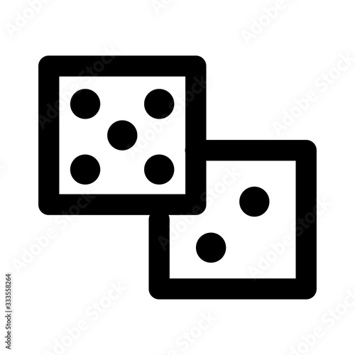 casino dices line style icon