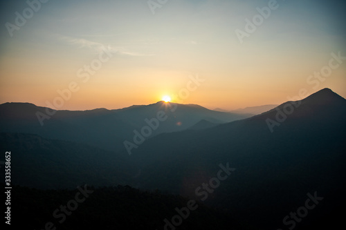 sunrise in the mountains - bisle ghat view point, KA India