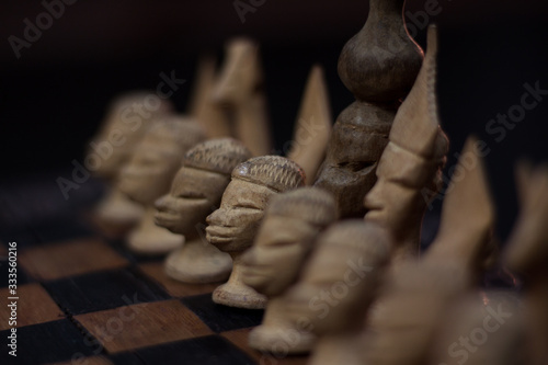 African chess. Tanzanian woodwork © JLSanchezM