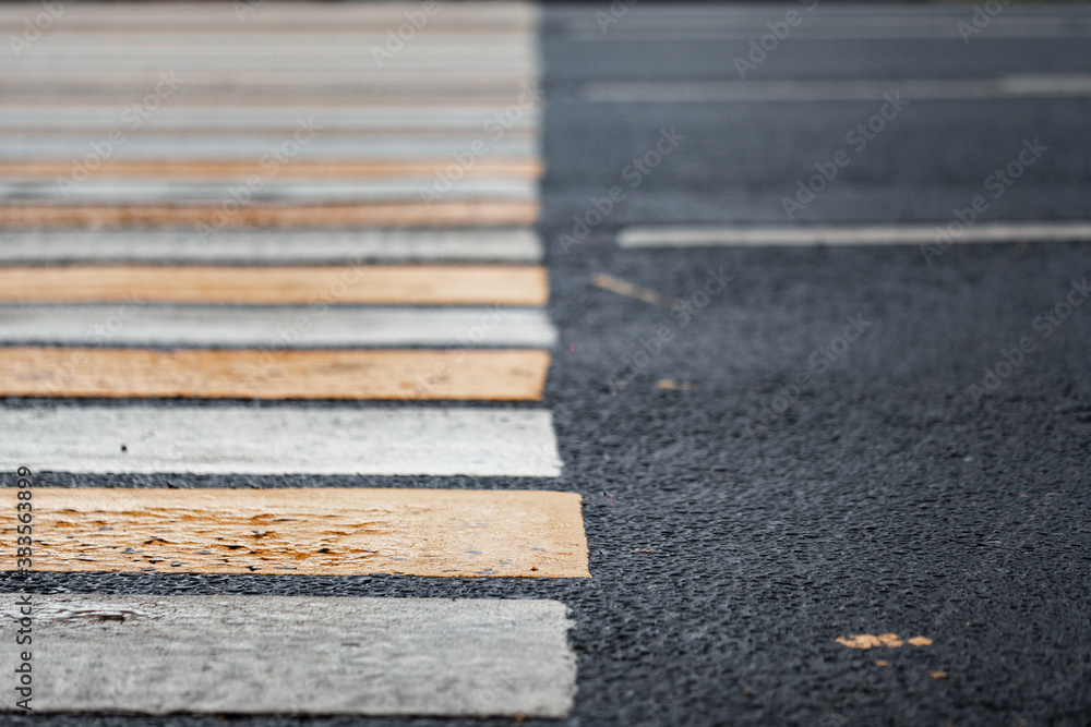 Fototapeta premium Crosswalk across the road in the city