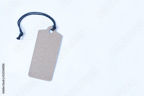 blank tag isolated on white background