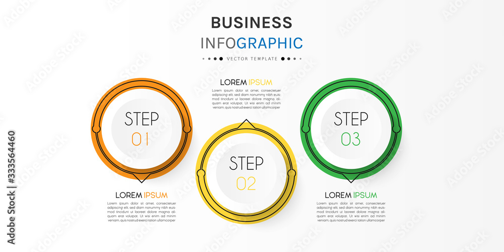 Business infographic element with options, steps, number vector template design Business infographic element with options, steps, number vector template design