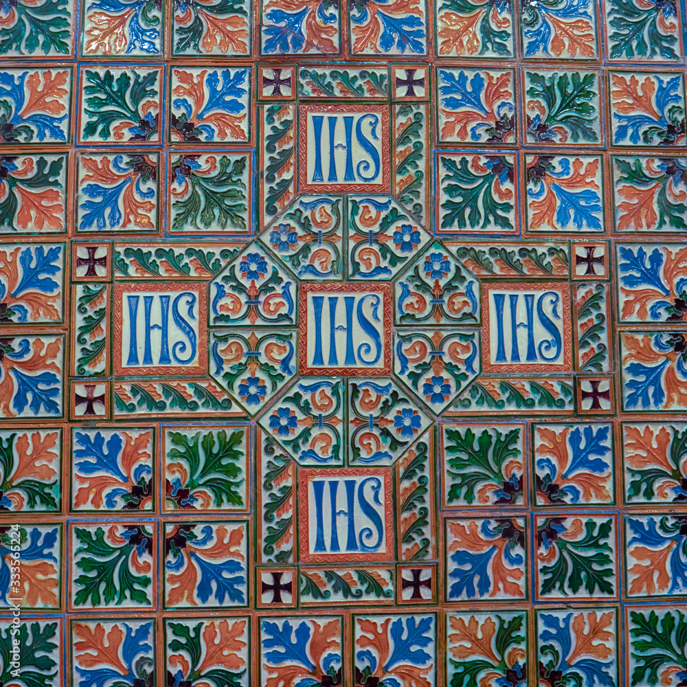 religious symbol IHS pattern texture